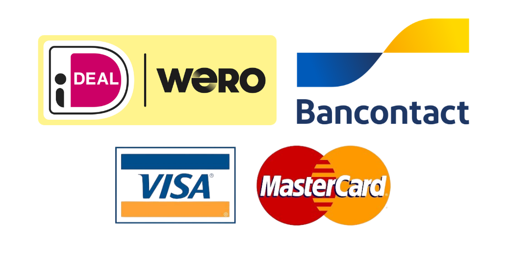 Betaal veilig met iDEAL, Wero, Bancontact, Visa en Mastercard