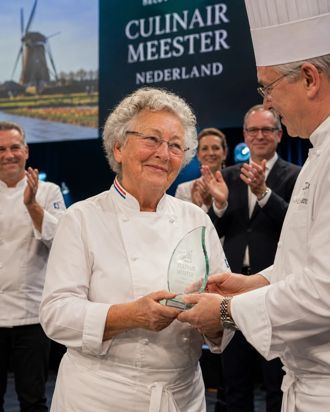 Oma Truus ontvangt de prijs Culinair Meester Nederland
